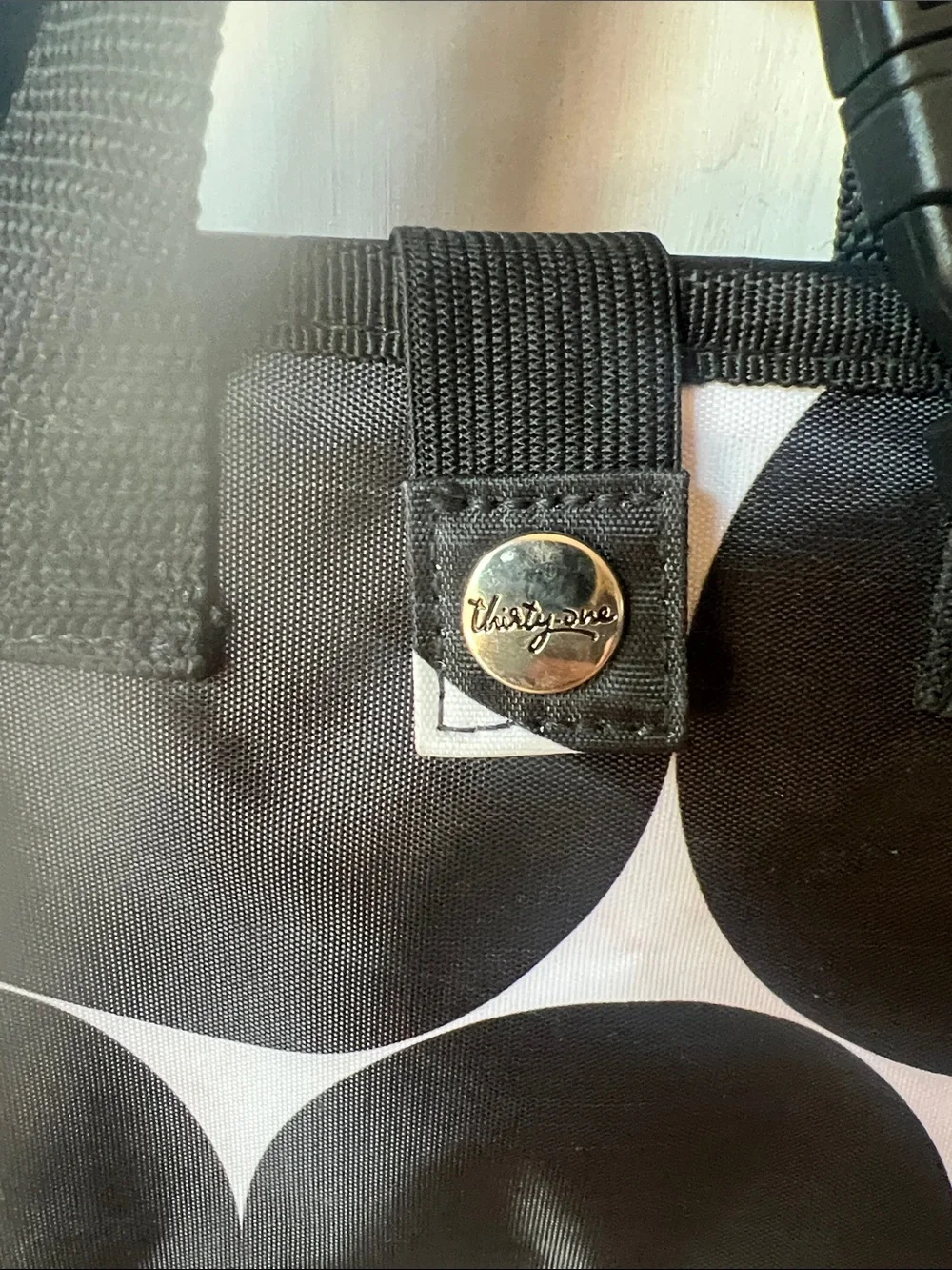 thirty-one Black & White Circle Pattern Cosmetic Organizer